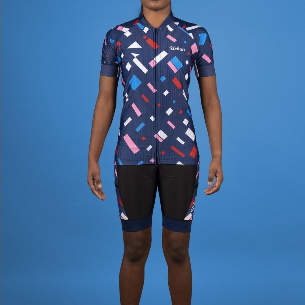Women's Confetti Cycling Kit- Jersey And Bib Short